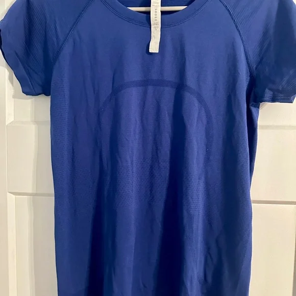 Lululemon Athletica Blue Fitted Short Sleeve swiftly tech Tee - Picture 4 of 7